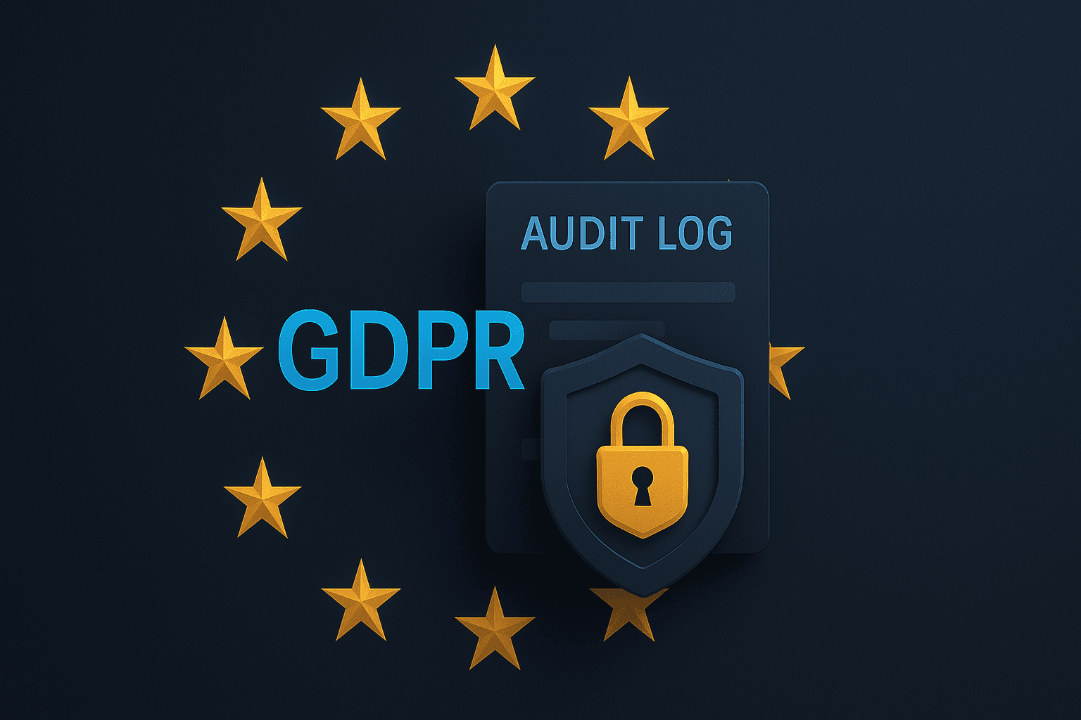 GDPR compliance shield with audit trail documentation